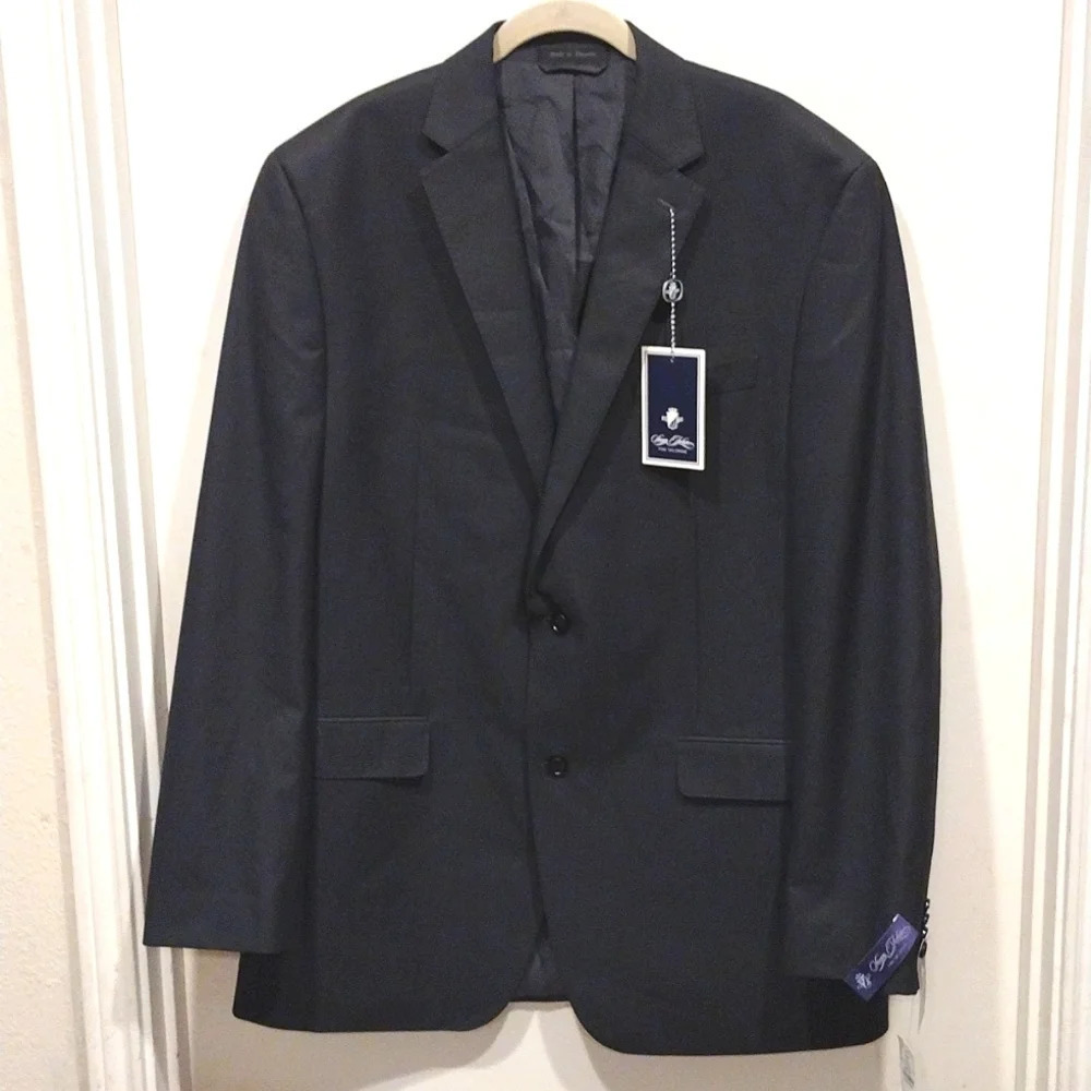 NWT Sean John Charcoal Gray Suit Coat Blazer Size 44XLong -Wedding  Event Office